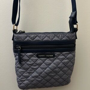 Tommy Hilfiger Gray Quilted Crossbody Bag